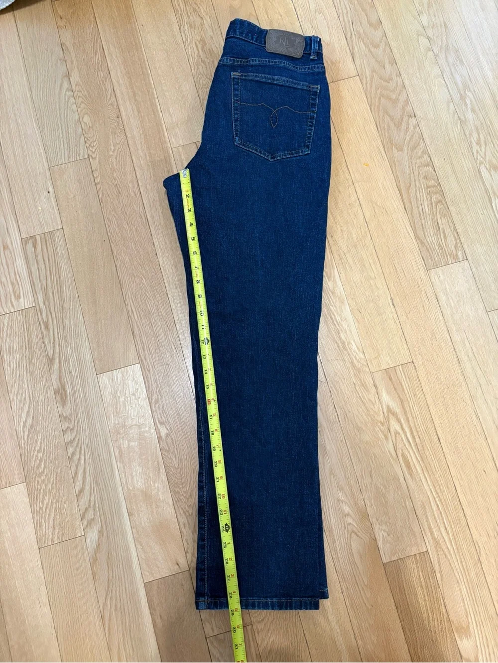 Lauren Ralph Lauren Straight Leg Jeans Sz 8 Premium Dark Indigo Core Minimalist